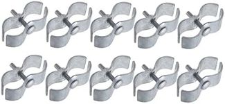 Dailydanny 10 Set Chain Link Fence Panel Clamps 1-5/8" Dog Kennel Panel Clamp for Round Pipe Panel Frame