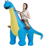 One Casa Inflatable Dinosaur Costume Riding Diplodocus T Rex Air Blow up Funny Party Halloween Costumes for Adult