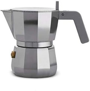 Alessi Moka Espresso Coffee Maker, 1 Cup, Grey