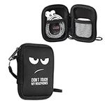 kwmobile Neoprene Case Compatible with in-ear Headphones - 6 x 9 cm Case with Zip - Don't Touch My Headphones