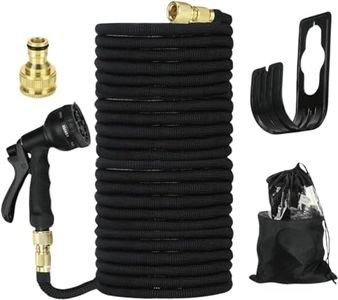 LEDON Garden Water Hose 25-100FT Flexible Expandable Pipe Car Wash W/Spray Nozzle Gun (100FT)