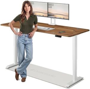 Desktronic HomePro Standing Desk 80x30 — Made in Europe, Ergonomic Sit Stand Home Office Desk, Electric Height Adjustable, Dual Motor, USB & USB-C Charging, Wobble-Free, Touchscreen, 3 Memory Presets