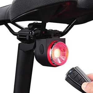 G Keni Smart Anti-Theft Bike Alarm, Bike Tail Light Rechargeable, Warning Electric Horn, Bike Finder with Remote, IPX5 Waterproof Electric Mountain/City Bike Accessories