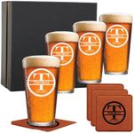 Personalized Beer Glass Set of 4 - 