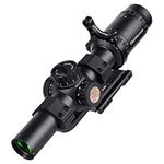 WestHunter Optics HD 1-6x24 IR Riflescope, 30mm Tube Red Green Illuminated Reticle Second Focal Plane Tactical Precision 1/5 MIL Shooting Scope | Reticle-B, Picatinny Shooting Kit A