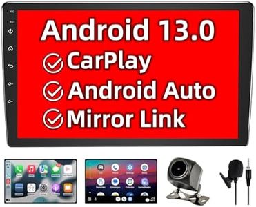 Binize Android 10 Double Din Car Stereo 10.1 Inch with Wireless Carplay Android Auto Touch Screen Radio Head Unit Multimedia Player,Bluetooth,GPS Navigation,AM,FM,EQ, Backup Camera