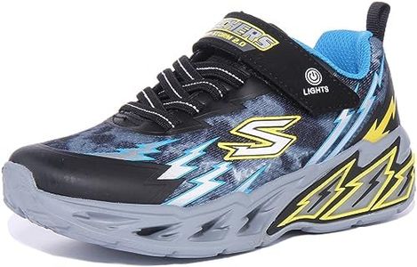 Skechers Boy's Light Storm 2.0 Sneaker, Black, 2.5 UK