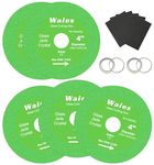 Waies Glass Cutting Disc with 7/8" (22.23mm) Hole 4 Inch Glass Ceramic Cutting Polishing Disc for Angle Grinder Diamond Ultra-Thin Saw Blade for Grinding of Glass Jade Crystal Tile (5pcs)