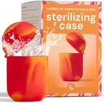 Bodyotics Comfycase - Menstrual Disc/Cup Wash Case - Orange & Red - Sterilizer, Wash, and Carrying Case for Reusable Discs & Cups