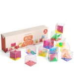 THE TWIDDLERS - 12 Mini Cube Brain Teaser Puzzle Box Set - Assorted Difficulty Levels, Ideal Challenge as Party Bag Fillers for Kids or Adults, Multipack Classroom Rewards