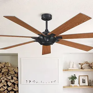 Parrot Uncle Ceiling Fans with Remote 72 Inch Ceiling Fan No Light Farmhouse Large Ceiling Fan without Light Outdoor Ceiling Fans for Patios Covered, Grey/Cherry