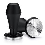 Normcore 51mm Espresso Coffee Tamper with Ripple Base - Spring Loaded Tamper - 15lb / 25lb / 30lbs Replacement Springs - Anodized Aluminum Handle and Stand