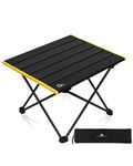 iClimb Ultralight Compact Camping Folding Table with Carry Bag (Black - S)