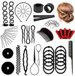 Jingxinxin Hair Styling Set, 20 Pcs DIY Women Hair Accessories Braid,Girls Hairstyle Maker Tool, Hairpin Holding Magic Braiding Twist Curler Tool Kit Pull Hair Needle… …