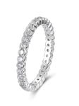 Anniversary Eternity Band Rings for Women 925 Silver Moissanite Infinity Engagement Wedding Ring Size 7