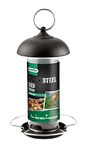 Gardman Black Steel Wild Bird Seed Feeder - 21cm x 10cm x 10cm