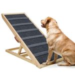 POKSAUAE Pet Ramp/Dog Ramp/Car Ramp Folding Pet Ramp Thickened, Foldable, Adjustable in Multiple Gears Suitable for Pets with Old Dogs or Knee Problems who Cannot go to Bed or Sofa at Home