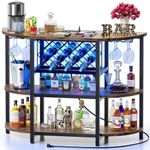 Zarler Bar Table Cabinet with Power