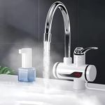 Exxelo Efficient and Reliable Heating: 15-Year Warranty Instant Tap Water Heater/Geyser for Kitchen, Bathroom, Office, Restaurants, and More – LED Electric Water Heater for Instant Hot Water Anytime