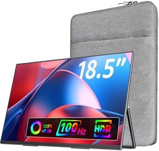 VisionOwl Large Portable Monitor-18.5 Inch Computer Gaming Display 100Hz 125% sRGB FHD 1080P USB-C HDMI IPS Screen for Laptop Mac Surface PC PS4/PS5 Xbox Built-in Kickstand, Speakers, VESA Mountable