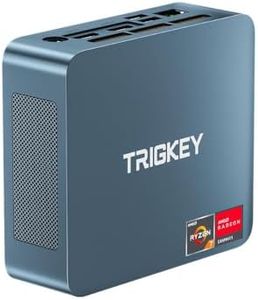 TRIGKEY Mini Computer Ryzen 5 5560U(6 Cores, 12 Threads) 16GB DDR4 500GB M.2 NVME(Max 2350MB/S) SSD PC Gaming S5 Mini Desktop Computer WOS Pro. Wi-Fi 6/Bluetooth 5.2/4K@60Hz/DP+HDMI/USB 3.2 Micro PC