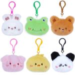 Niceup 28-Pack Mini Stuffed Plush Animals Keychains Mini Claw Machine Toys, Cute Small Animal Stuffed Plush Bulk for Kids Toddlers Class Reward Gift Birthday Party Favors Goodie Loot Bags Fillers