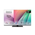 Panasonic TV-50W80AEY W80 Series 50 inch 4K Ultra HD LED Smart TV, 2024, Fire TV, Freely, Dolby Vision & Atmos, Alexa Voice Control, Airplay, Black