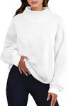 ANRABESS Womens Oversized Sweatshirts Turtleneck Pullover Long Sleeve Hoodies Tops 2024 Fall Fashion Preppy Outfits White-M