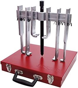 URREA 10-Ton Straight Jaw Puller Set - 12-Piece Mechanical Gear Puller with interchangeable Jaws & Metal Box - 4234B