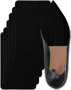 XYBYISON Red Bottom Shoe Protectors - Non-Slip Sole Guards for Slippery Floors | Anti-Slip Traction Pads to Repair & Protect Worn Outsoles, Prevent Leaks | Premium Silicone (6Pcs Black Stripe, 6"x4")