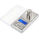 Digital Kitchen Scale Food Scale, 500g x 0.01g Small Portable Digital Electric Scale,Small Pocket Coffee Scale with Stainless Steels Weighing Pan, LCD Screen and Bright Backlit, Battery Included