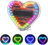 Soldering Practice Kit, ICSTATION Heart Shaped LED Light Soldering Project RGB LED DIY Electronic Kit for Beginners Diyers Back to School Student STEM Education and Perfect Present for Your Lover