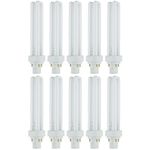 Sunlite 4100K Cool White Fluorescent 26W PLD Double U-Shaped Twin Tube CFL Bulbs with 4-Pin G24Q-3 Base (10 Pack)