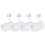 LEONLITE 4 Pack 17.5W (85W Equiv.) Integrated CRI90+ LED White Track Light Head, Dimmable 38Ã‚°Beam Track Lighting, 1200lm Energy Star ETL-Listed for Wall Art Exhibition, 4000K Cool White