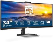 PHILIPS 34E1C5600AM - 34 inch WQHD curved monitor, webcam, height adjustable, speaker (3440x1440, 100Hz, HDMI, DisplayPort, USB-C, USB Hub) black