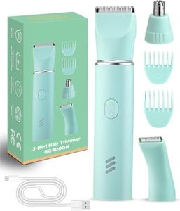 Rasoio Donna Elettrico Rasoio Intimo per Donna Rasoio Donna Intimo Rasoio Donna Rasoio Elettrico Trimmer Donna Ricaricabile Impermeabile per Bagnato e Secco Verde