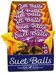 Wildlife Sciences Suet Balls 24 Pack, 6 Individually Wrapped Packs of 4 Bird Suet Balls (Fruit & Nut)