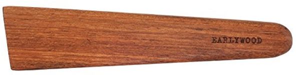 Earlywood 10 inch Handmade Cooking Utensil for Kitchen, Multi-Purpose Wood Scraper and Egg Turner, Cast Iron Scraper and Wood Saute Spatula - Made in USA - Jatoba