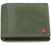 HORNBULL Themes Green RFID Blocking Leather Wallet for Men | Wallets Men Leather | Mens Wallet