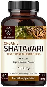 Shatavari Capsules 1000mg Breastfeeding Lactation Supplement for Women, Supports Hormone Balance for Women, Ayurvedic Herb for Vata & Pitta, Female Vitality & Rejuvenation (90 Capsules)