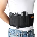 Neoprene Belly Band Holster Concealed Carry with Magazine Pocket/Pouch & 2 Elastic Straps for Women Men Fits Glock, Ruger LCP, M&P Shield, Sig Sauer, Ruger, Kahr, Beretta, 1911, etc