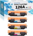 1 Set Ultra Toner® Compatible Replacement for HP 126A CE310A CE311A CE312A CE313A BK/C/M/Y Toner Cartridge Combo for HP Laserjet Pro 100 Color MFP M175a MFP M175nw CP1025 CP1025nw M275 MFP (1 Set)