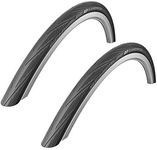 Schwalbe 2016 Lugano BLACK 700 x 25c Kevlar Active Line Road Bike Pair of Tyres