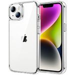 JETech Case for iPhone 14 Plus 6.7-Inch, Non-Yellowing Shockproof Phone Bumper Cover, Anti-Scratch Clear Back (Clear)