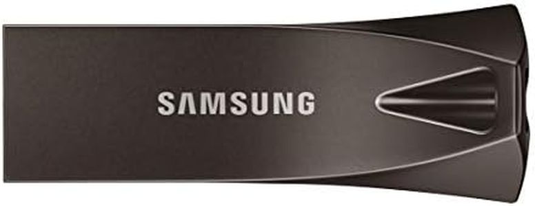 Samsung Clé USB BAR Plus de Type A, 128 Go, 400 Mo/s en lecture, 110 Mo/s en écriture, Clé USB 3.1, résistante aux chocs, gris titane, ‎MUF-128BE4/APC