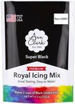 Ann Clark Black Royal Icing Mix 4.3-oz. Pouch Makes 2 Cups Black Cookie Icing