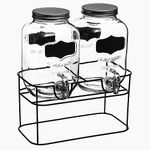 SG Secret de Gourmet Double Beverage Dispenser, Stainless Steel, 4 Liters each