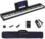 OYAYO Digital Piano 88 Weighted Keys with Stand Full Size keyboard piano with Bluetooth MIDI Function, Touch Sensitivity Piano Keyboard with Sustain Pedal piano Bag Great for Beginner child adult