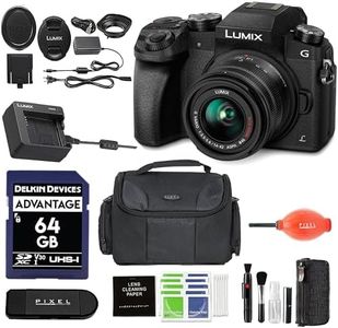 Panasonic LUMIX G7 4K Digital Camera, with LUMIX G Vario 14-42mm Mega O.I.S. Lens, Advanced Accessory and Travel Bundle (3 Years Panasonic Warranty) (Black)