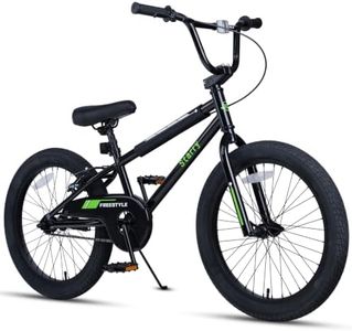 cubsala 20 Inch Kids BMX Style Bike for 7-12 Years Old, Black | For Toddlers Boys Girls, High Tensile Steel Frame, Training Wheels(12''–18''), Kickstand(14''-20''), Coaster & Rear V Brake